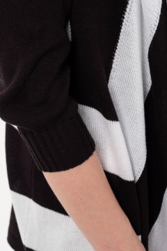 Свободный кардиган чёрно-белого цвета Wisell(фото7)