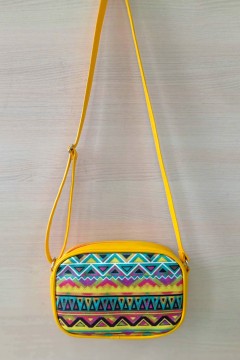 Симпатичная женская сумка Aura жёлтый этно  Chica rica(фото3)