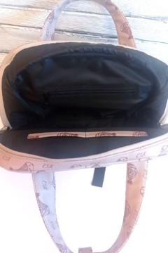 Вместительный женский рюкзак Volcan птичка серый Chica rica(фото3)