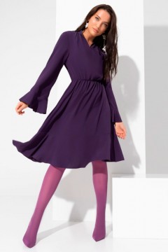 Фиолетовое платье с воротником-стойка Charutti(фото2)