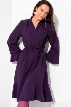Фиолетовое платье с воротником-стойка Charutti