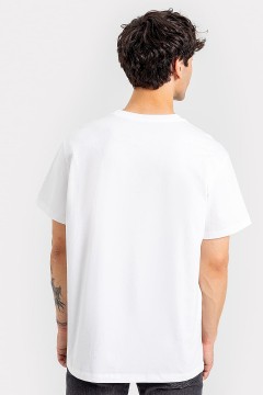 Белая мужская футболка с принтом 22/3136П-0 Mark Formelle men(фото4)