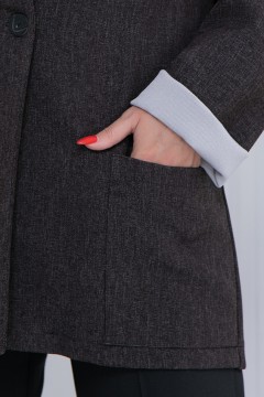 Серый жакет с карманами Bellovera(фото3)