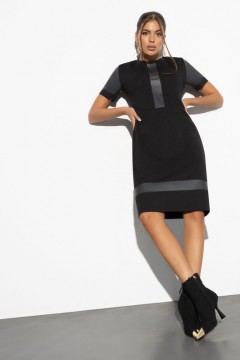 Чёрное платье с коротким рукавом Charutti(фото2)