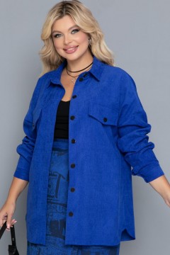 Синяя вельветовая рубашка Agata