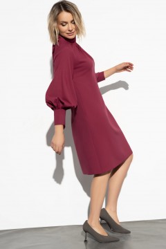 Бордовое короткое платье 44 и 52 размера Charutti(фото2)