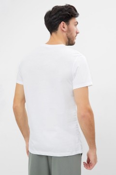 Белая мужская футболка 22/3345Б-0 Mark Formelle men(фото3)