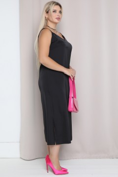 Чёрное платье-комбинация Agata(фото2)