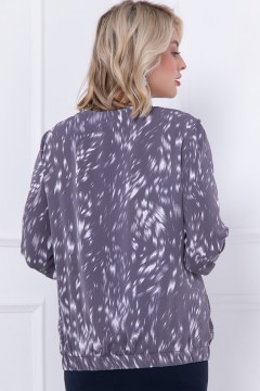 Серая блуза с принтом Bellovera(фото4)