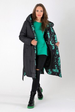 Женское пальто с поясом 23417 Dizzyway(фото2)