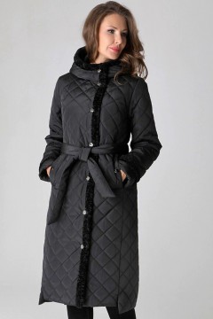 Чёрное пальто с карманами 23416 Dizzyway