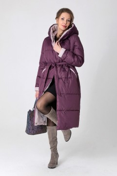 Стильное пальто с поясом 23430 Dizzyway(фото2)