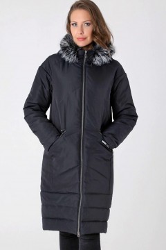 Чёрное женское пальто 23406 Dizzyway