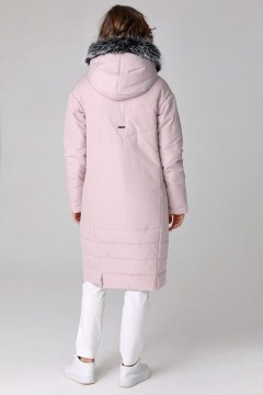Розовое женское пальто 23406 Dizzyway(фото3)