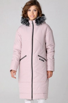 Розовое женское пальто 23406 Dizzyway
