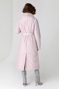 Розовое пальто с поясом 23303 Dizzyway(фото3)