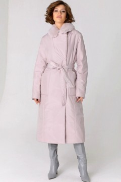 Розовое пальто с поясом 23303 Dizzyway
