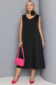 Чёрное платье-комбинация Agata