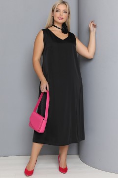 Чёрное платье-комбинация Agata(фото2)