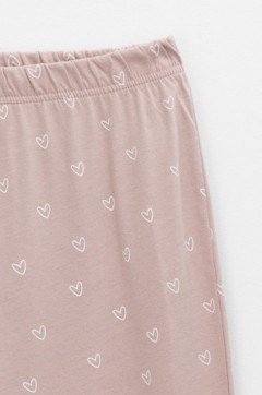 Стильная пижама для девочки КБ 2817/кофейный,воздушные сердечки пижама Crockid(фото7)