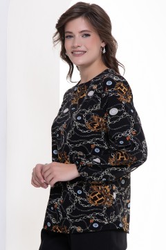 Чёрная блузка с принтом Diolche(фото2)