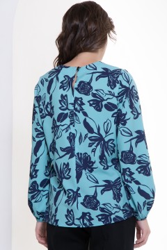 Голубая блузка с длинными рукавами Diolche(фото3)