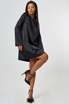 Чёрное атласное платье Fly(фото2)