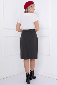Классическая юбка серого цвета Bellovera(фото4)