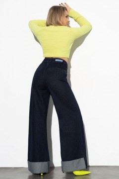 Стильные джинсы палаццо с отворотами Charutti(фото4)