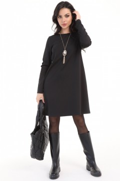 Чёрное трикотажное платье с карманами Modellos(фото2)