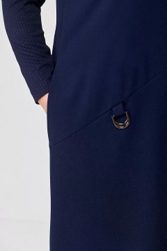 Синее трикотажное платье с карманами А3948-С 56 размера Algranda(фото3)