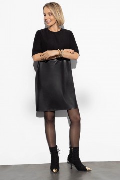 Короткое чёрное платье с карманами Charutti(фото2)