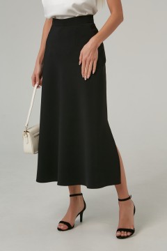 Длинная чёрная юбка с разрезами Банжамин №2 Valentina(фото2)