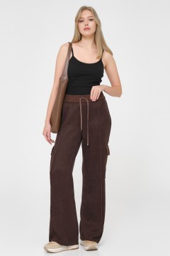 Вельветовые прямые брюки с накладными карманами Priz(фото2)