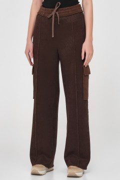 Вельветовые прямые брюки с накладными карманами Priz(фото3)