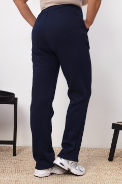 Тёмно-синие брюки из футера с начёсом Sparada(фото4)