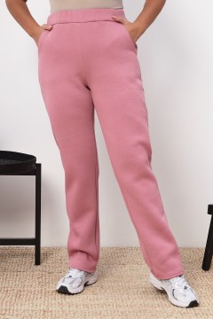 Розовые брюки из футера с начёсом Sparada(фото3)