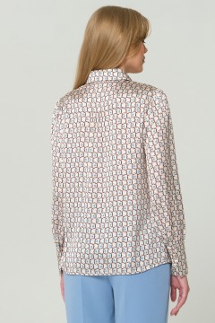 Блуза из атласа с принтом Priz(фото4)