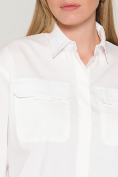 Блузка белая с карманами Priz(фото4)