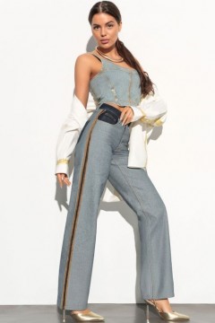 Модные джинсы прямого силуэта 50 размера Charutti