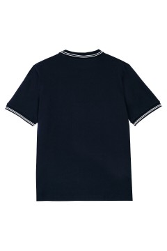 Тёмно-синяя трикотажная рубашка поло с принтом 12456014 Play Today(фото2)