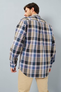 Мужская рубашка в клетку с накладным карманом 234004 F5 men(фото3)