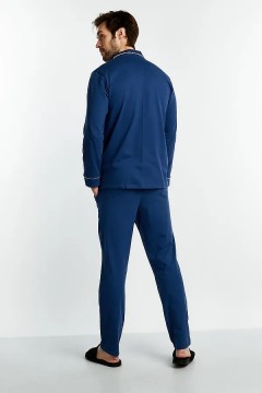 Синяя трикотажная мужская пижама 7918 Lika Dress man(фото4)