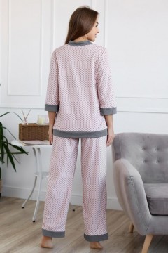 Розовая трикотажная пижама 9757 Lika Dress(фото3)