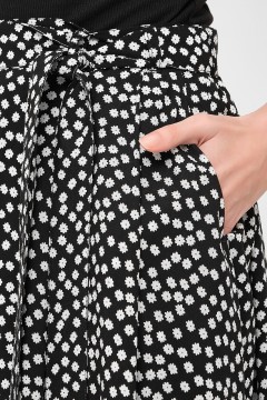 Чёрная юбка миди с принтом Priz(фото3)