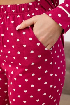 Красная пижама с брюками 9895 Lika Dress(фото4)