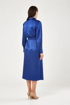 Синее платье с фигурным вырезом Priz(фото6)