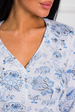 Голубая трикотажная ночная сорочка 9928 Lika Dress(фото3)