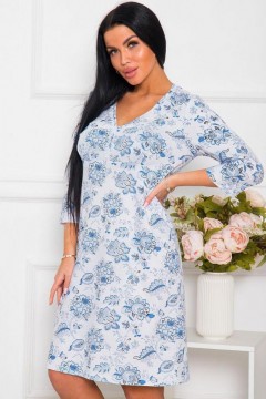 Голубая трикотажная ночная сорочка 9928 Lika Dress