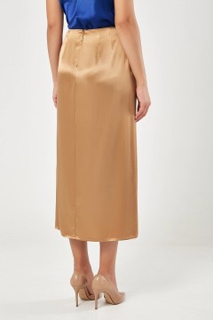 Длинная юбка цвета охра Priz(фото4)